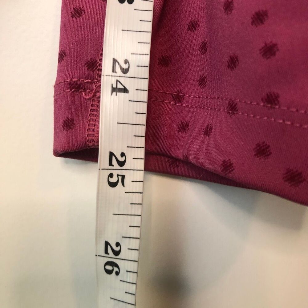 Nike Dry-Fit Yoga Twist High-Rise Polka Dot leggings size M Sweet Beet Athleisur - Picture 8 of 10